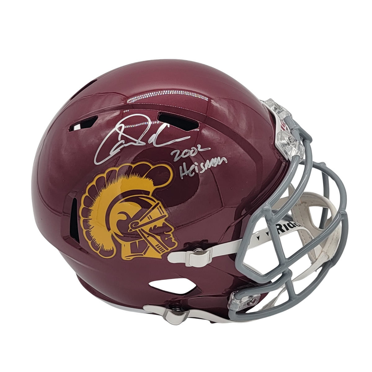 Carson Palmer Autographed/Inscribed "Heisman 2002" USC Trojans Speed Full Size Helmet Beckett Witnessed