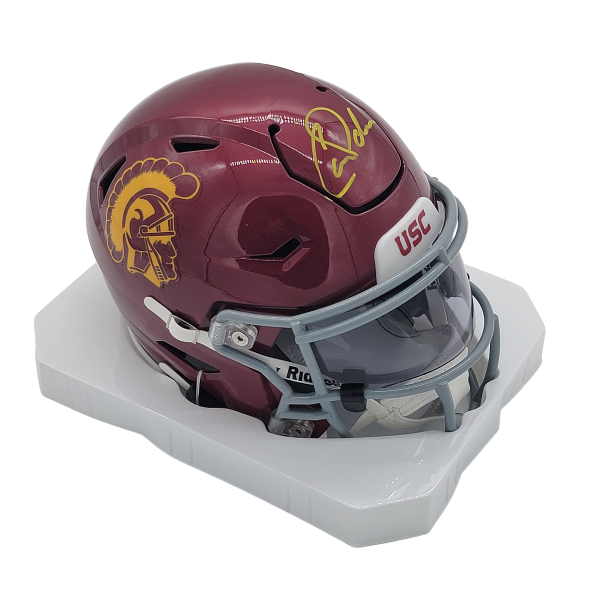 Carson Palmer Autographed USC Trojans Speedflex Midi Helmet Beckett Witnessed