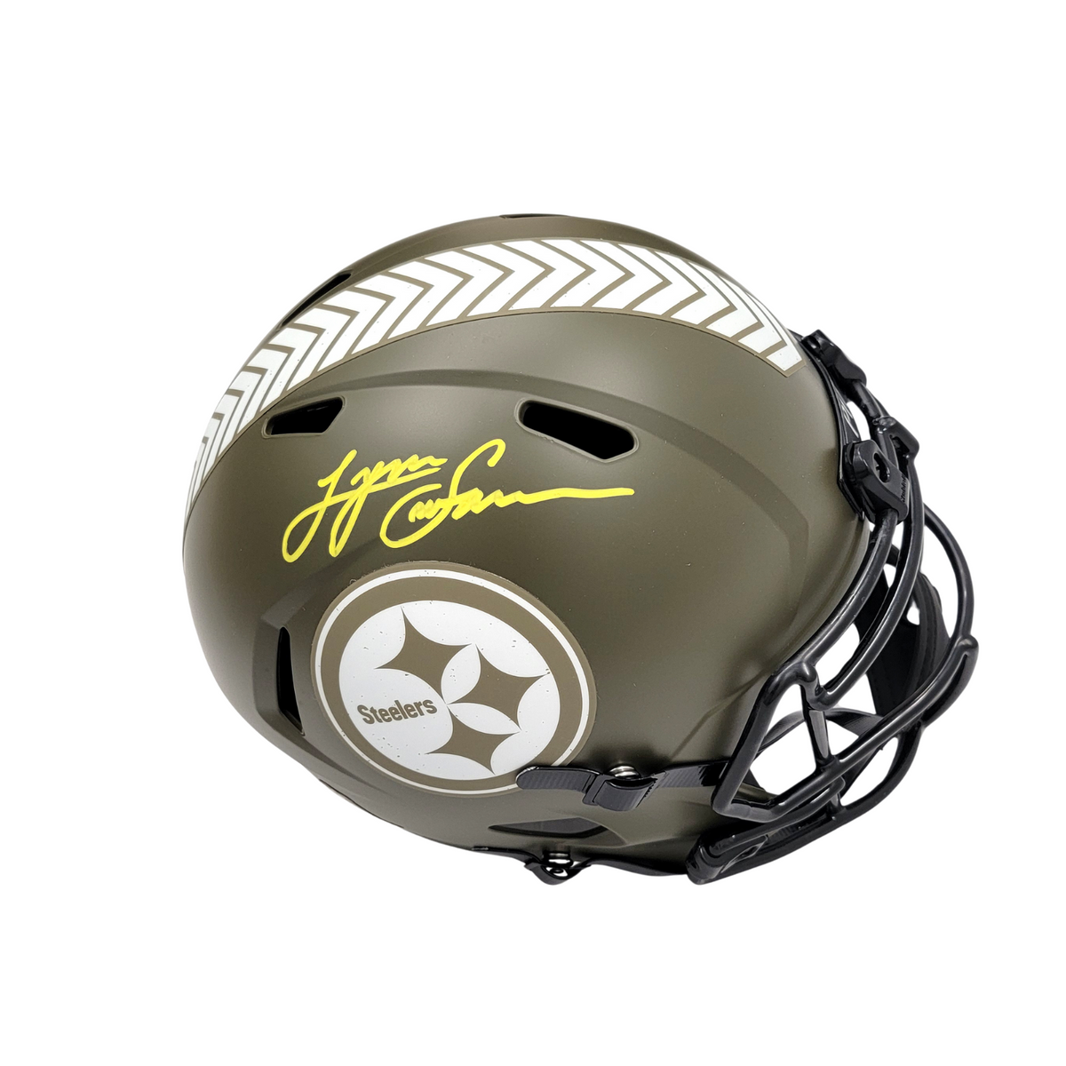 Lynn Swann Autographed Pittsburgh Steelers 2022 Salute to Service Speed Full Size Helmet Beckett Witnessed