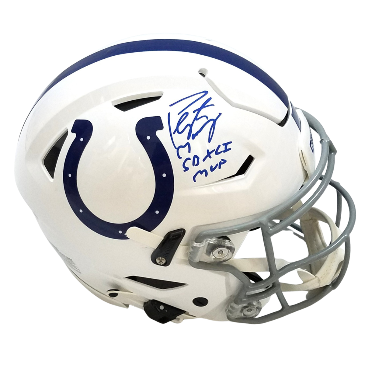 Peyton Manning Autographed/Inscribed "SB LXI MVP" Indianapolis Colts Speedflex Authentic Helmet Fanatics