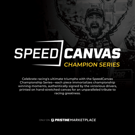 Kyle Larson Signed 2021 NASCAR Cup Championship Celebration 20x32 Gallery Wrapped Photo on SpeedCanvas (PA)