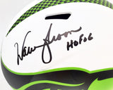 Warren Moon Autographed Seattle Seahawks Lunar Eclipse White Full Size Replica Speed Helmet "HOF 06" MCS Holo Stock #196472