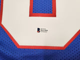 Buffalo Bills Joe DeLamielleure Autographed Blue Jersey "HOF 03" Beckett BAS Stock #196490