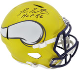 Fran Tarkenton Signed Minnesota Vikings FLASH Riddell Full Size Speed Replica Helmet w/HOF'86