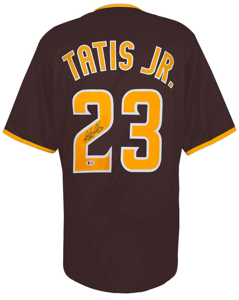 Fernando Tatis Jr. Signed Brown Custom Baseball Jersey - (Beckett)