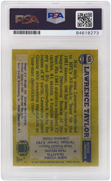 Lawrence Taylor Signed New York Giants 1982 Topps Football Rookie Card #434 (PSA Encapsulated)