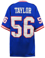 Lawrence Taylor Signed Blue T/B Custom Football Jersey w/HOF'99