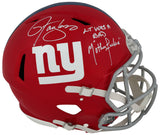 Lawrence Taylor Signed New York Giants FLASH Riddell Full Size ProLine Authentic Speed Helmet w/LT Was A Bad MotherF...