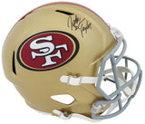 John Taylor Signed San Francisco 49ers Riddell Full Size Speed Replica Helmet