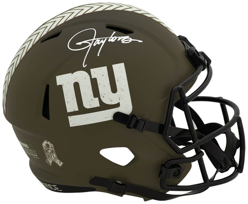 Lawrence Taylor Signed New York Giants SALUTE Riddell Full Size Speed Replica Helmet