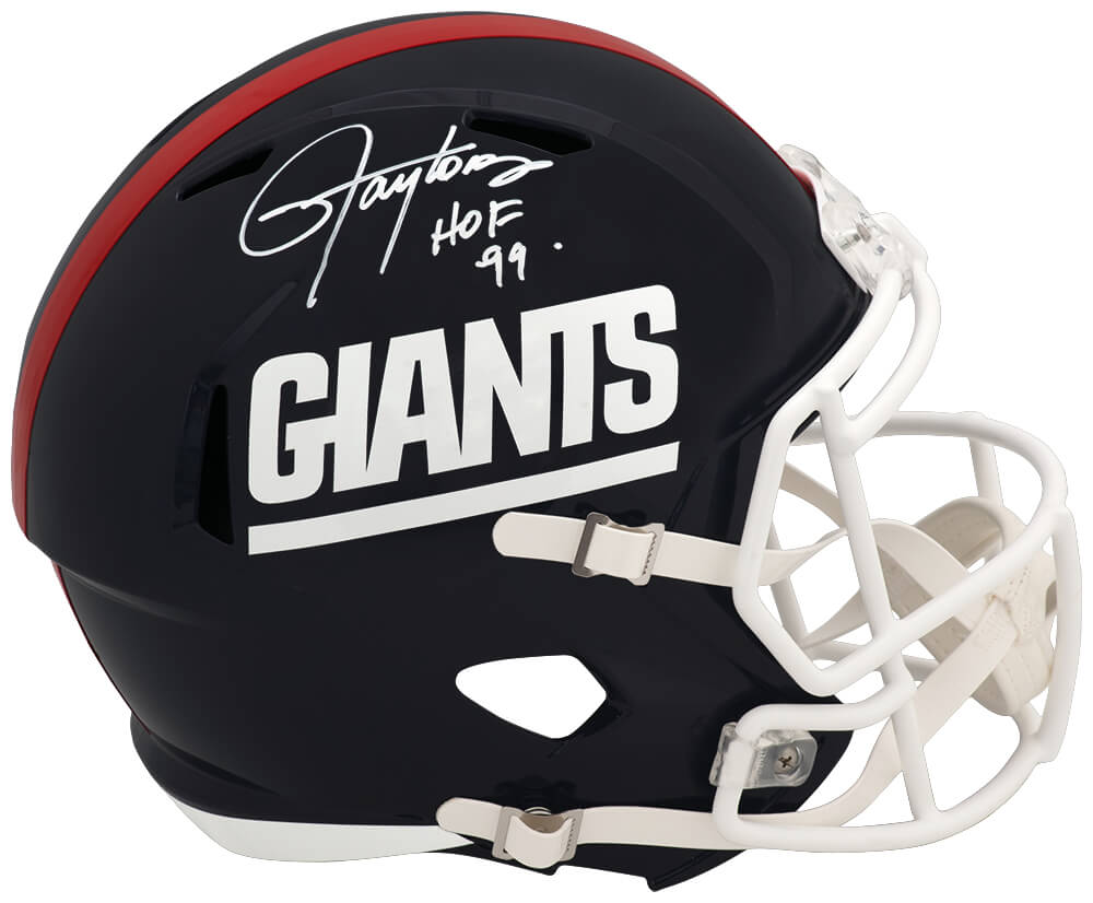 Lawrence Taylor Signed NY Giants Throwback Riddell Full Size Speed Replica Helmet w/HOF'99