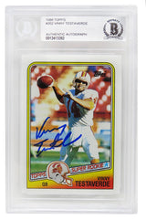 Vinny Testaverde Signed Buccaneers 1988 Topps Rookie Card #352 - (Beckett Encapsulated)