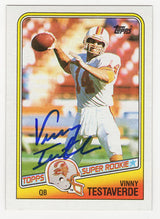 Vinny Testaverde Signed Tampa Bay Buccaneers 1988 Topps Football Rookie Card #352