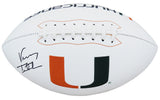 Vinny Testaverde Signed Miami Hurricanes White Logo Football