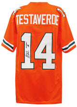 Vinny Testaverde Signed Custom Orange Throwback Jersey w/Heisman'86