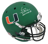 Vinny Testaverde Signed Miami Hurricanes Green Schutt Full Size Replica Helmet w/Heisman'86