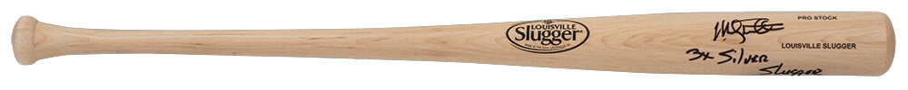 Mickey Tettleton Signed Louisville Slugger Blonde Baseball Bat w/3x Silver Slugger