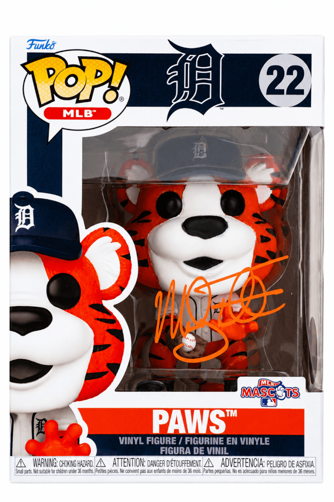 Mickey Tettleton Signed Detroit Tigers 'Paws' MLB Mascot Funko Pop Doll #22