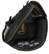 Mickey Tettleton Signed Franklin Black Baseball Catchers Glove w/2x All Star
