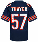 Tom Thayer Signed Navy Custom Football Jersey w/SB XX - (JSA)