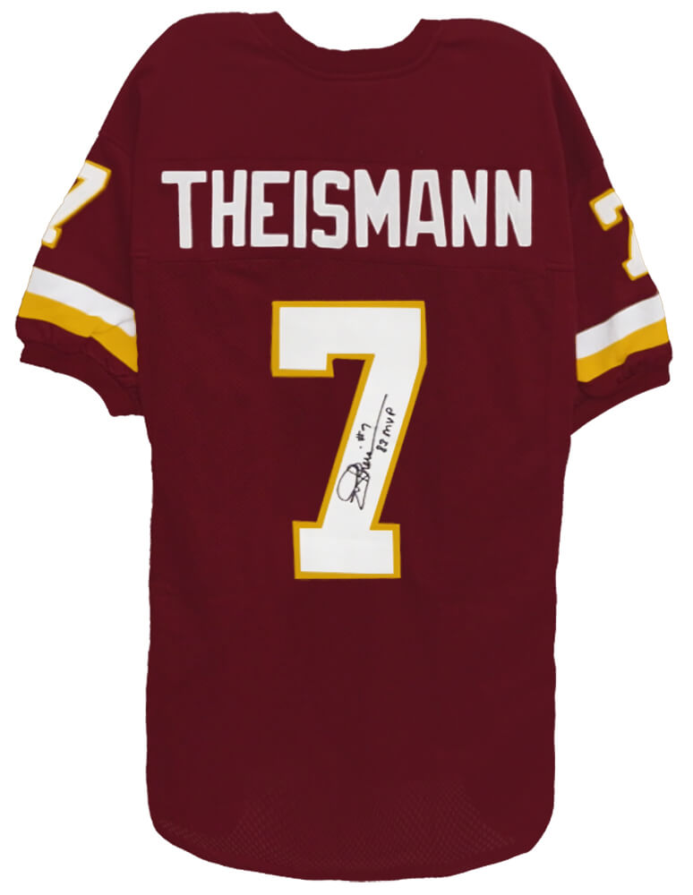 Joe Theismann Signed Red Throwback Custom Jersey w/83 MVP