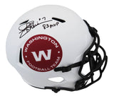 Joe Theismann Signed Washington Football Team Lunar Eclipse White Matte Riddell Full Size Speed Replica Helmet w/83 MVP