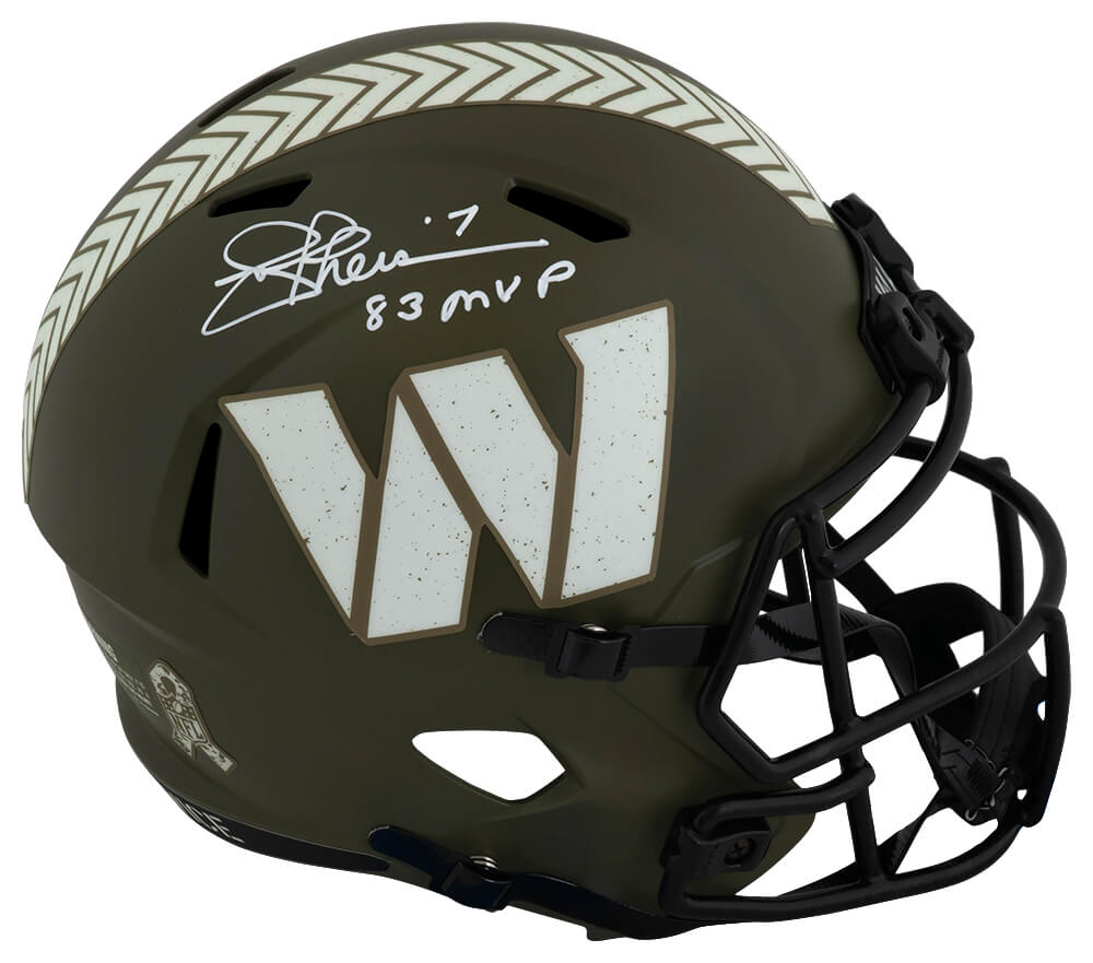 Joe Theismann Signed Washington Commanders SALUTE Riddell Full Size Speed Replica Helmet w/83 MVP