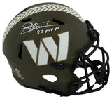 Joe Theismann Signed Washington Commanders SALUTE Riddell Full Size Speed Replica Helmet w/83 MVP