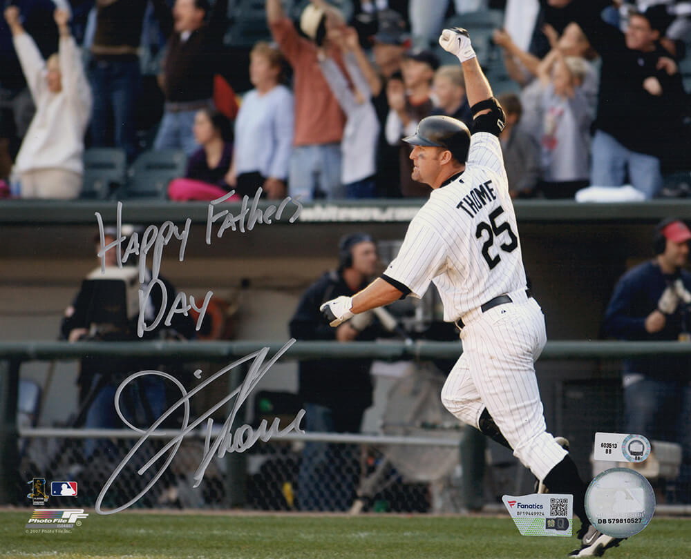 Jim Thome Signed Chicago White Sox 8x10 Photo w/Happy Father's Day - (Fanatics)