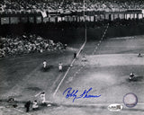 Bobby Thomson Signed Giants Shot Heard Around World HR B&W 8x10 Photo - (JSA)