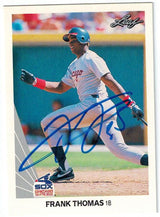 Frank Thomas Signed White Sox 1990 Leaf Rookie Card #300