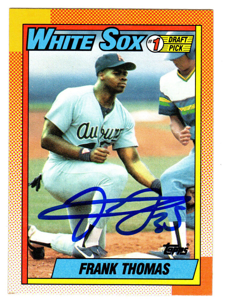 Frank Thomas Signed White Sox 1990 Topps Rookie Card #414