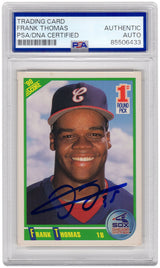 Frank Thomas Signed White Sox 1990 Score Rookie Baseball Trading Card #663 - (PSA Encapsulated)