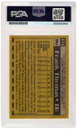 Frank Thomas Signed Chicago White Sox 1990 Topps Rookie Baseball Card #414 - (PSA/DNA Encapsulated)