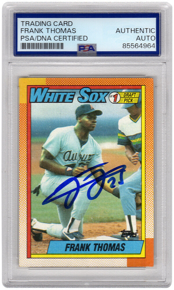 Frank Thomas Signed Chicago White Sox 1990 Topps Rookie Baseball Card #414 - (PSA/DNA Encapsulated)