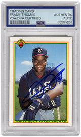 Frank Thomas Signed Chicago White Sox 1990 Bowman Rookie Baseball Card #320 - (PSA/DNA Encapsulated)
