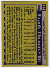 Frank Thomas Signed Chicago White Sox 1990 Topps Rookie Baseball Card #414 w/HOF 2014