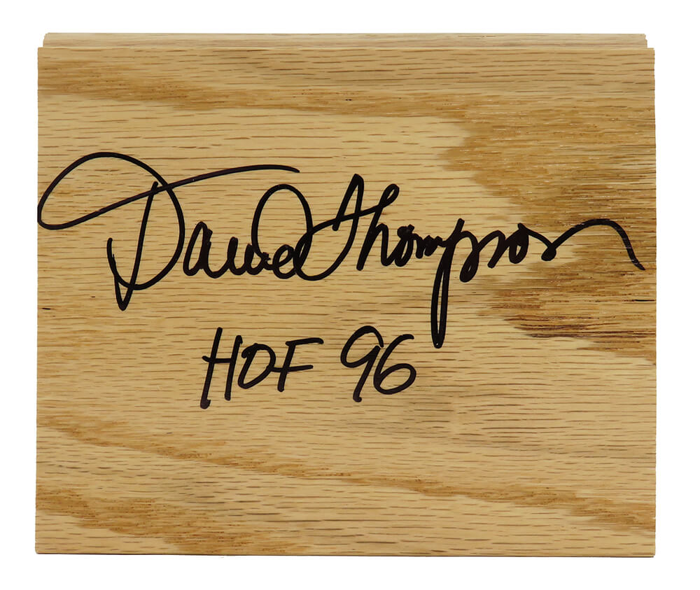 David Thompson Signed 5x6 Floor Piece w/HOF'96
