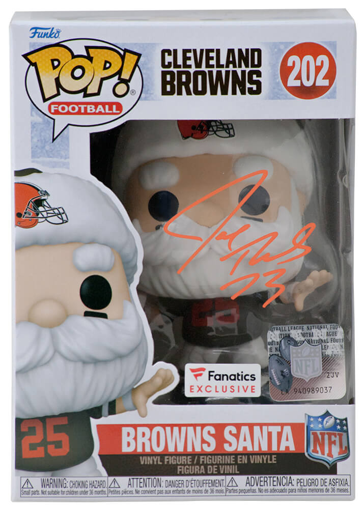 Joe Thomas Signed Cleveland Browns 'Santa' Funko Pop Doll #202