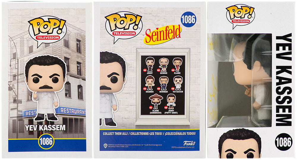 Larry Thomas Signed Seinfeld Yev Kassem Funko Pop Doll #1086 w/The Soup Nazi, No Soup For You