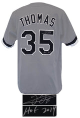 Frank Thomas Signed Grey Custom Jersey w/HOF 2014