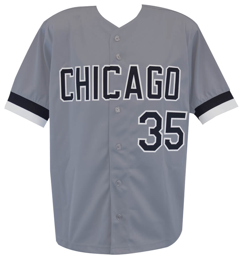 Frank Thomas Signed Grey Custom Jersey w/HOF 2014