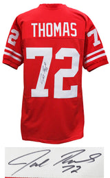 Joe Thomas Signed Red Custom Football Jersey