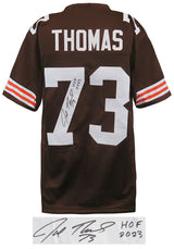 Joe Thomas Signed Brown Custom Football Jersey w/HOF 2023