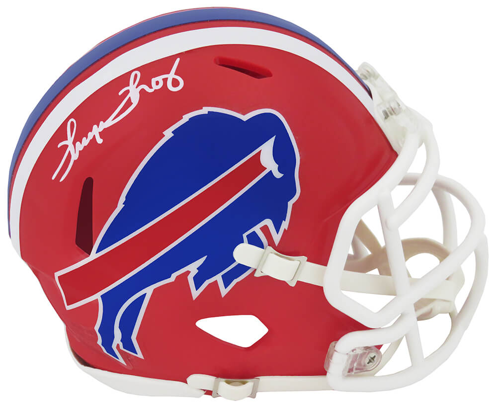 Thurman Thomas Signed Buffalo Bills Throwback Riddell Speed Mini Helmet