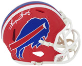 Thurman Thomas Signed Buffalo Bills Throwback Riddell Speed Mini Helmet