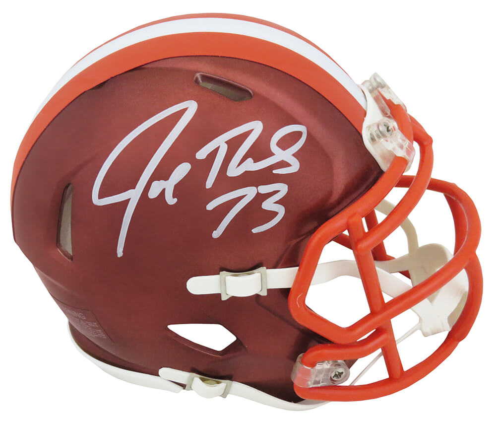 Joe Thomas Signed Cleveland Browns FLASH Riddell Speed Mini Helmet