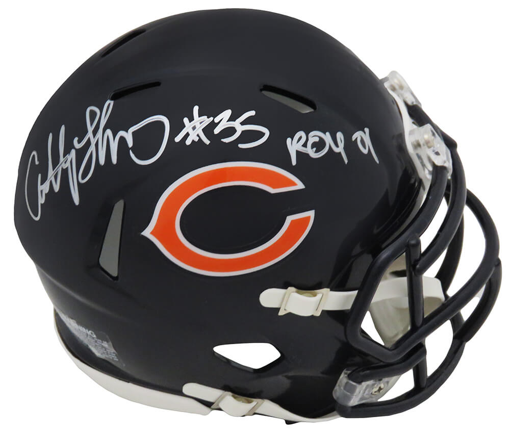 Anthony Thomas Signed Chicago Bears Riddell Speed Mini Helmet w/ROY'01