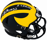 Anthony Thomas Signed Michigan Wolverines Riddell Speed Mini Helmet w/A-Train