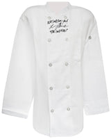 Larry Thomas Signed Chef Works White Chef Jacket w/The Soup Nazi, No Soup For You